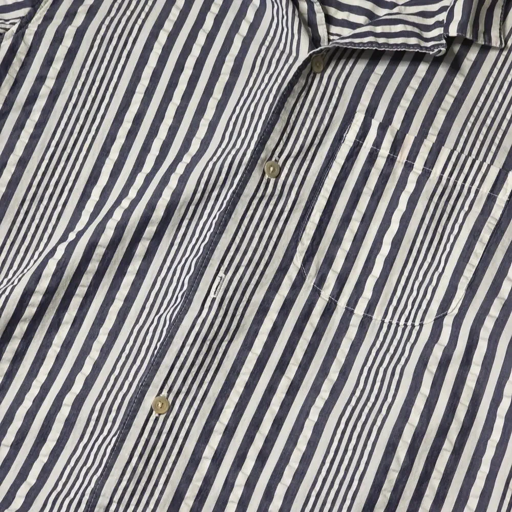 A Kind of Guise Gioia Short Sleeve Shirt in Navy/White Men's Medium Germany *